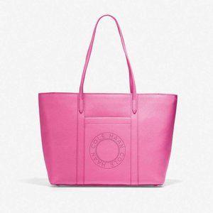 Cole Haan Leather Zip Tote Pink